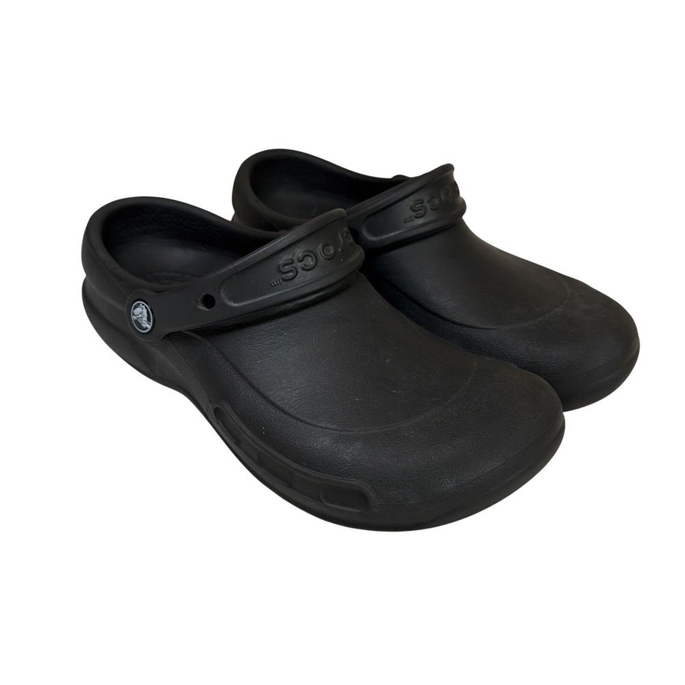 Crocs‎ Bistro Clogs Slip Resistant Work Shoes Size Men 6 Women 8 Black
